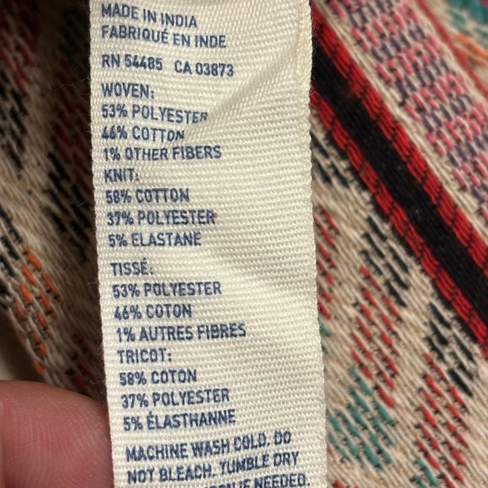 American Eagle Southwestern Tapestry Mini Skirt Size 0 Cream Knit Boho Aztec New